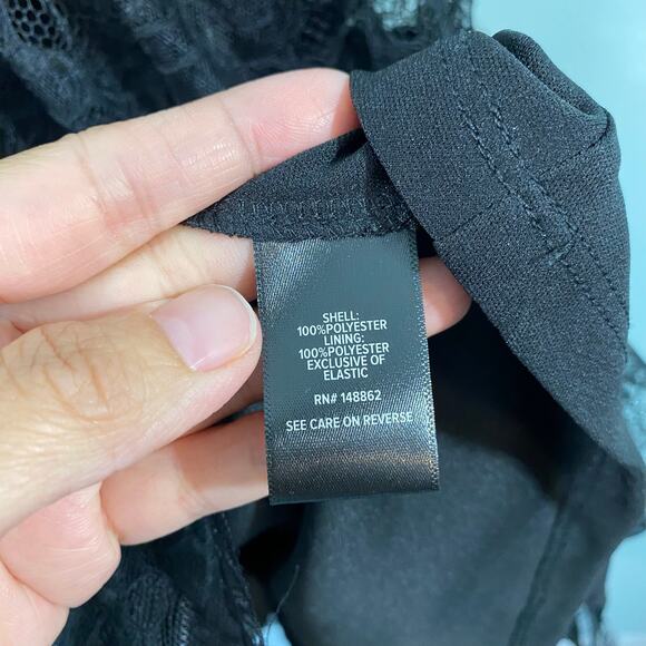 Torrid Women Black Lace Tier Ruffles Babydoll Mini Dress Size 1 Whismygoth - Picture 7 of 9